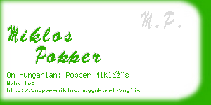miklos popper business card